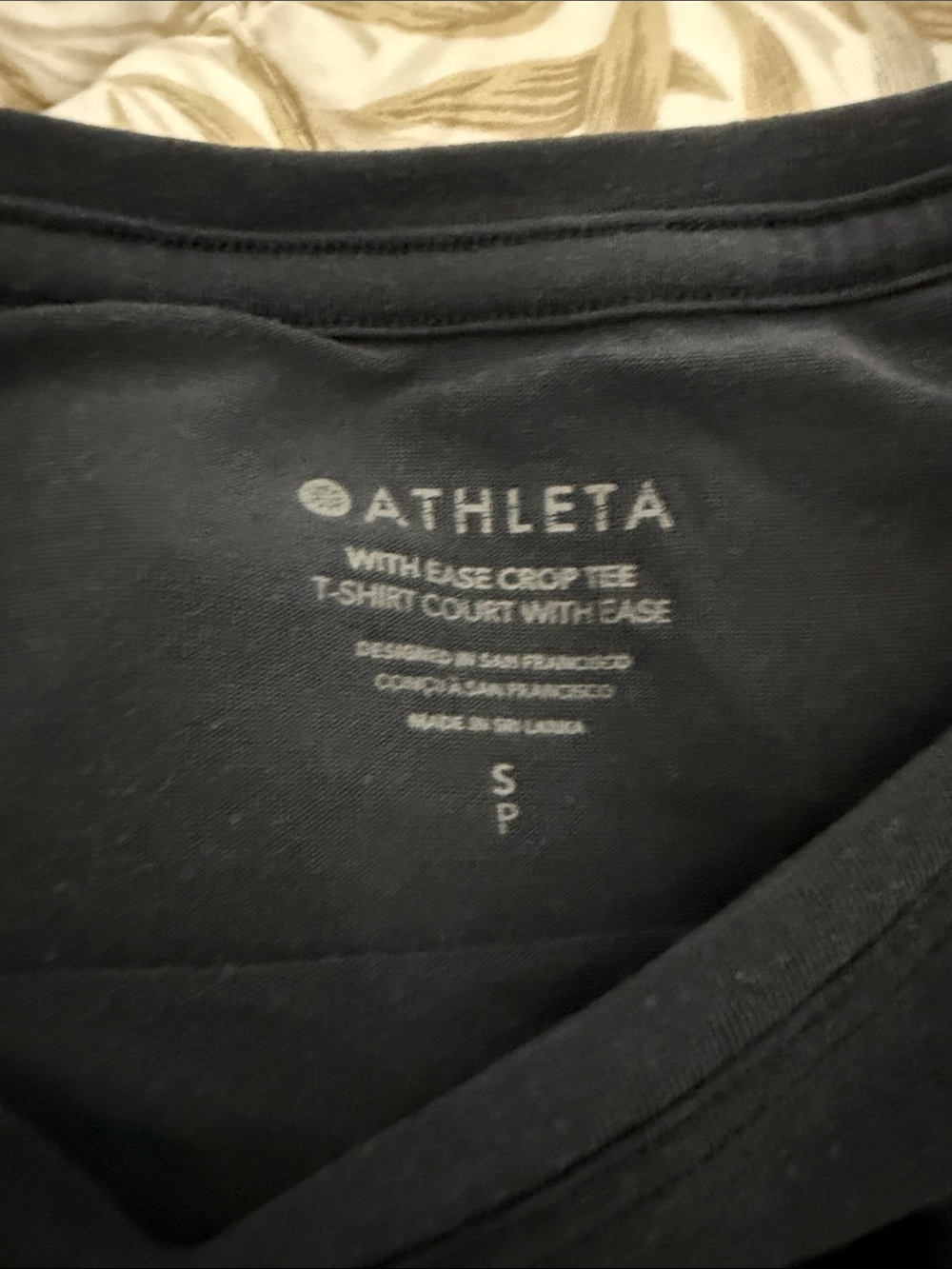 Athleta women’s with ease crop tee in Teal and Navy - Picture 2 of 4